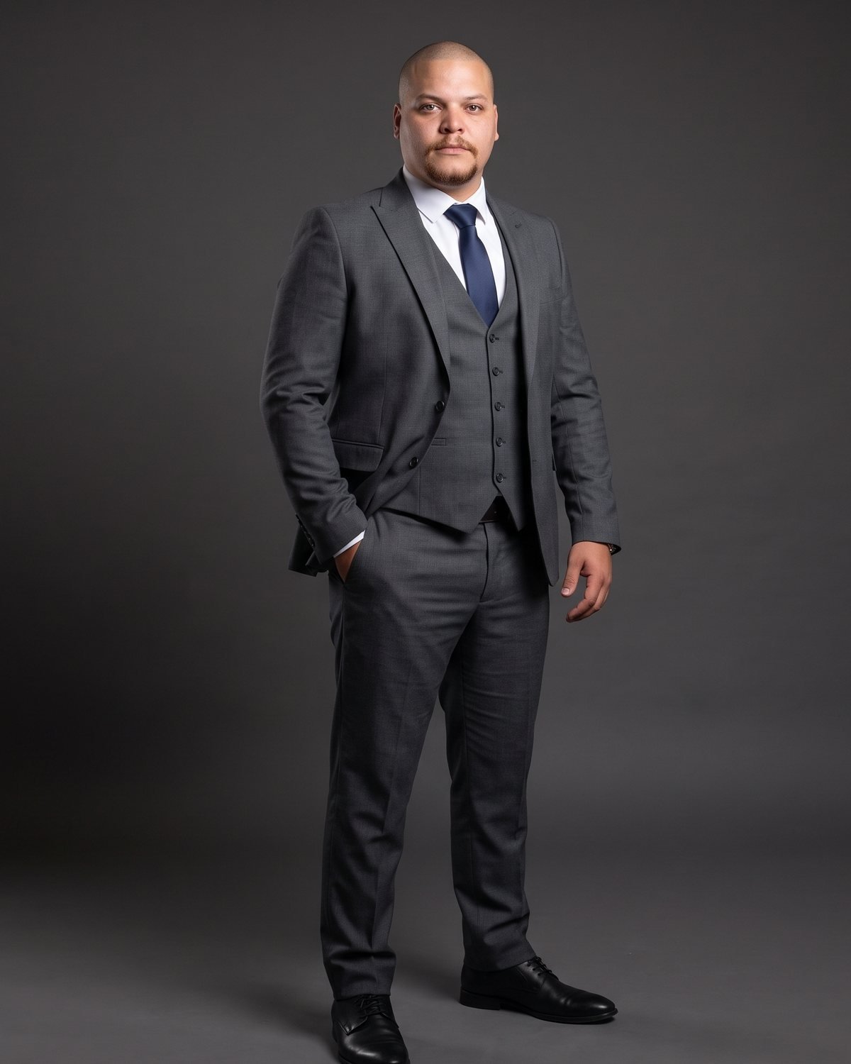 Adham, founder of ROI Optimum, in a grey three-piece suit